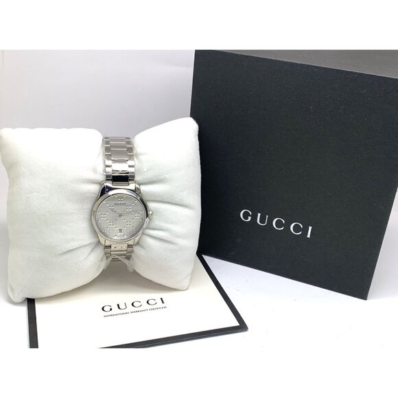 Gucci Women\'s Watch YA126551 G-Timeless Swiss Quartz Silver Dial Steel 27mm main image 7